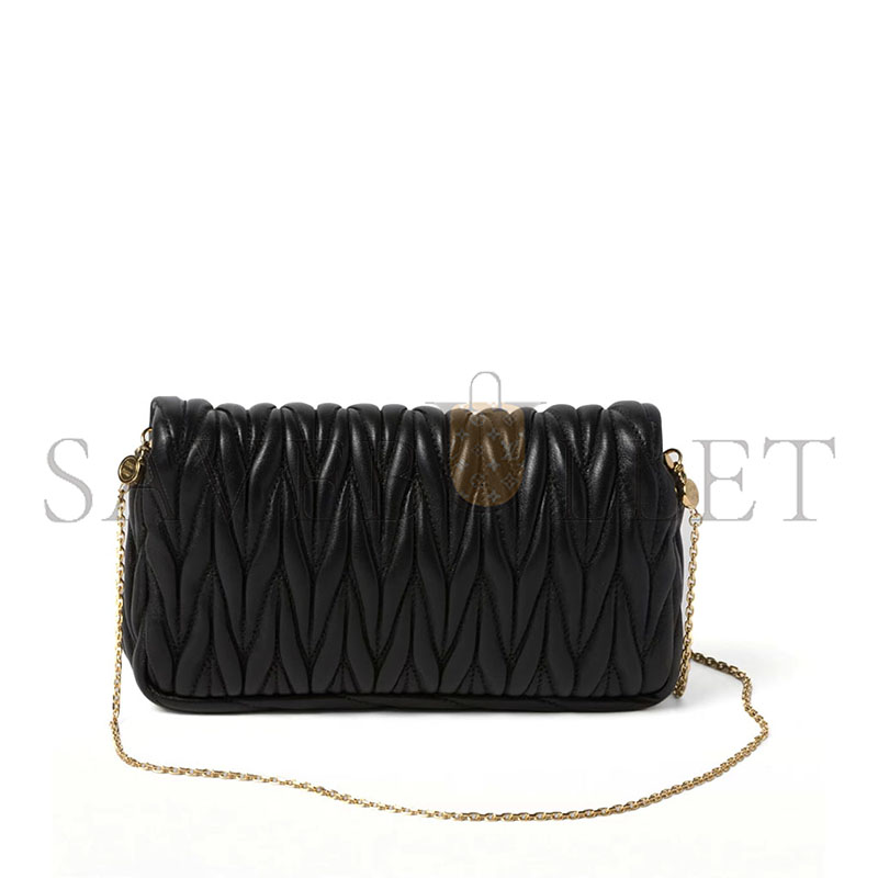 MIU MIU SMALL SOFT LEATHER BAG WITH A QUILTED EFFECT 5BP086 (18*9.5*4cm)